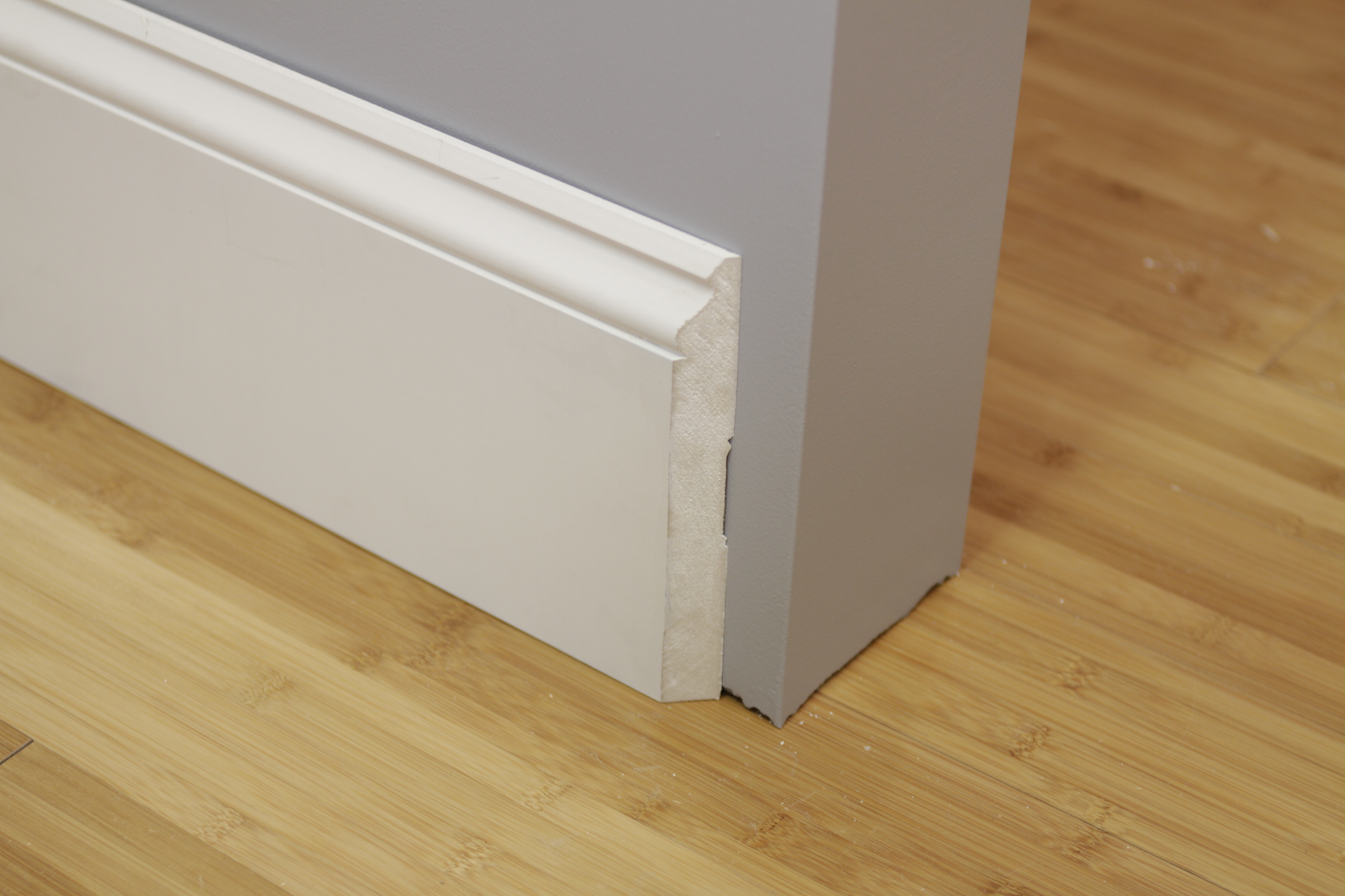 How to store cut baseboard corners